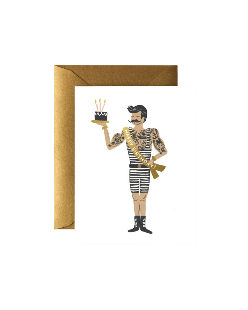 Strongman Birthday Card