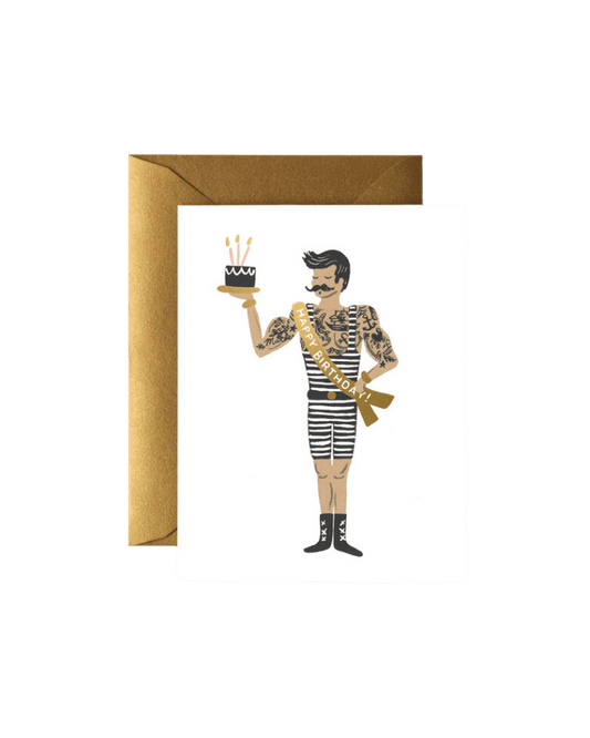 Strongman Birthday Card