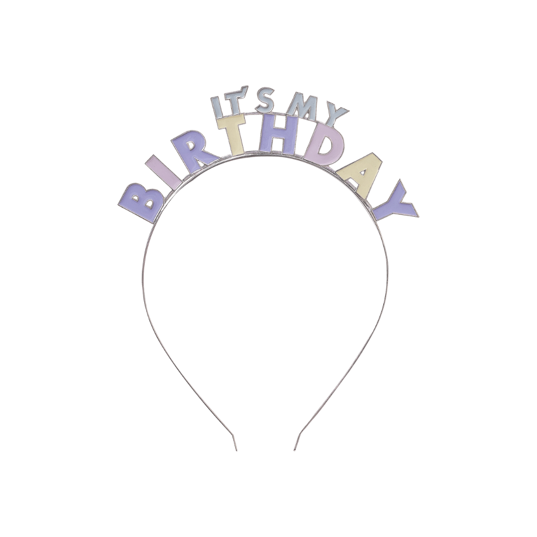 Pastel It's My Birthday Gold Headband