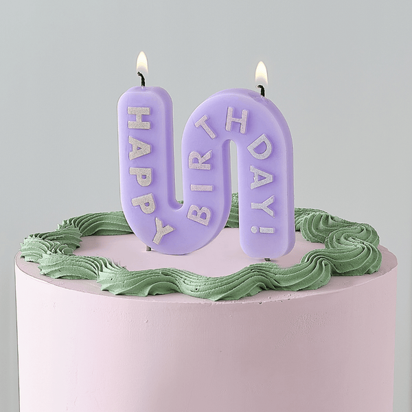 Pastel Wave Birthday Candle