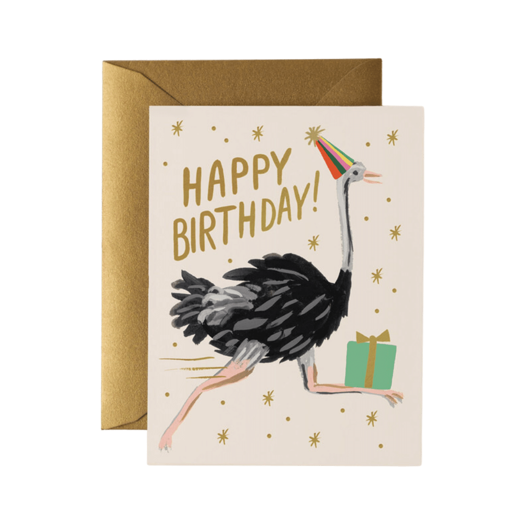 Ostrich Birthday Card