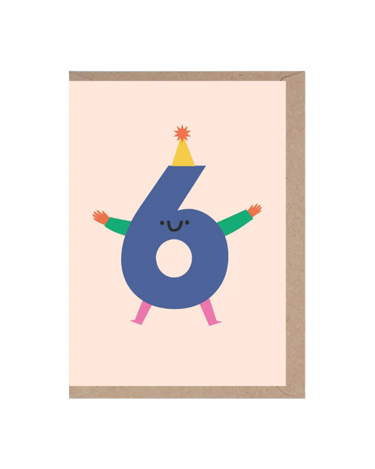 Six Die Cut Number Birthday Card