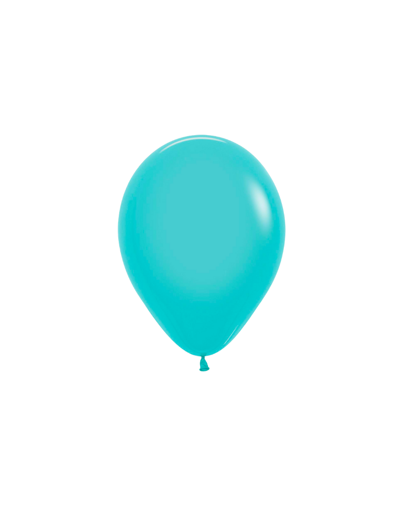 5 Flat Aquamarine Mini Balloons
