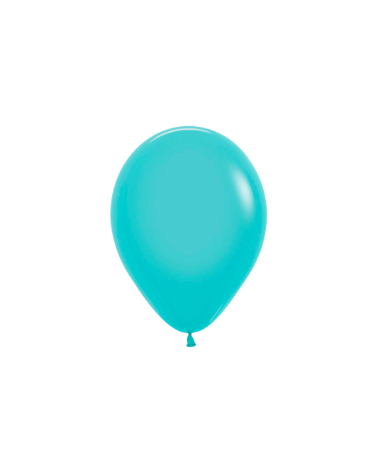 5 Flat Aquamarine Mini Balloons
