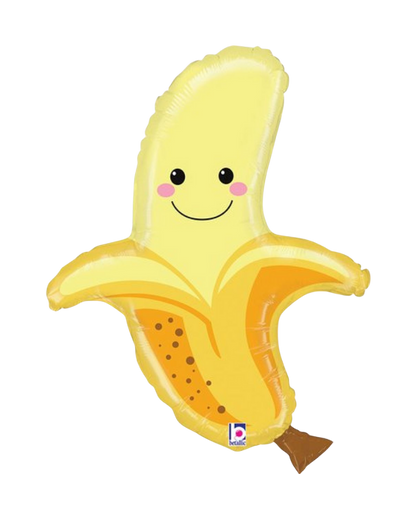 Friendly Banana Foil Balloon Filled with Helium