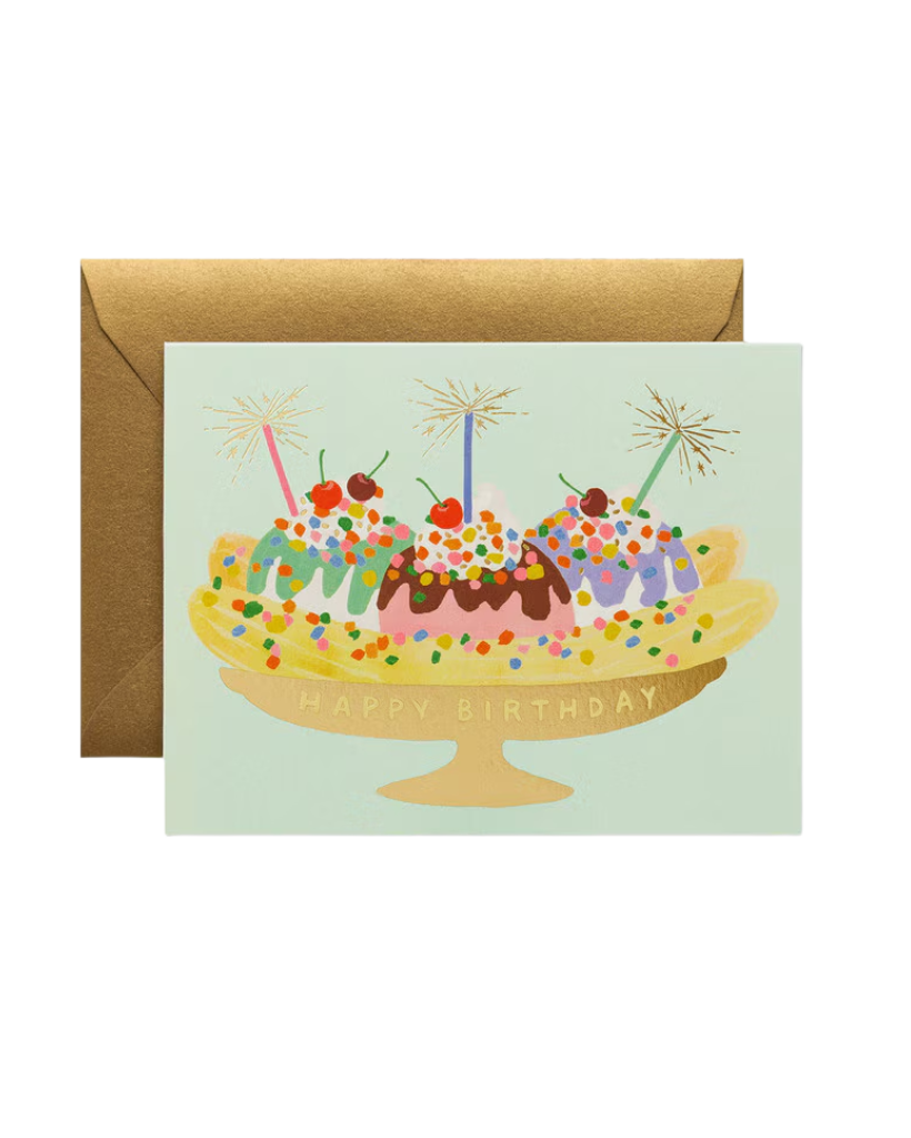 Banana Split Birthday Card