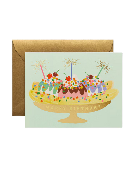 Banana Split Birthday Card