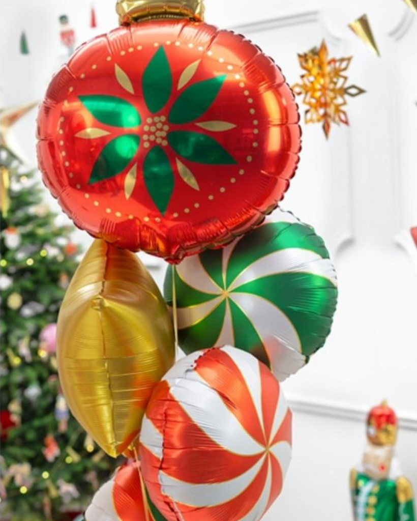 Christmas Bauble Balloon Filled with Helium