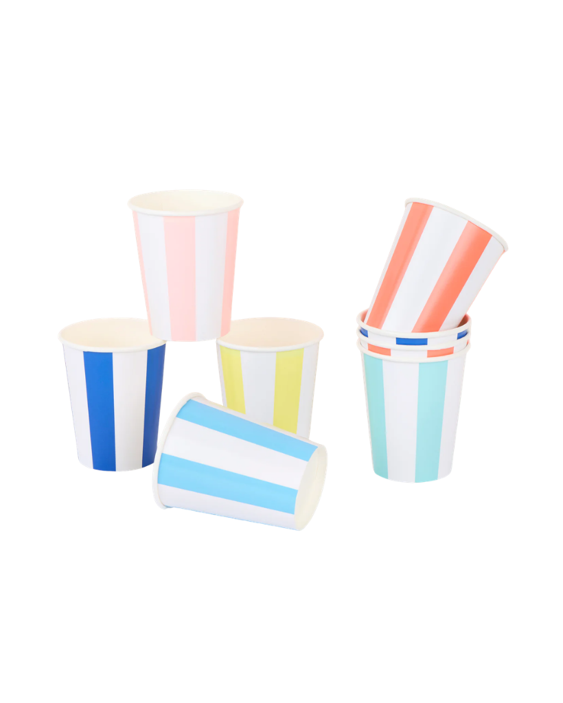 Beach Striped Cups