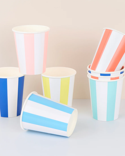 Beach Striped Cups