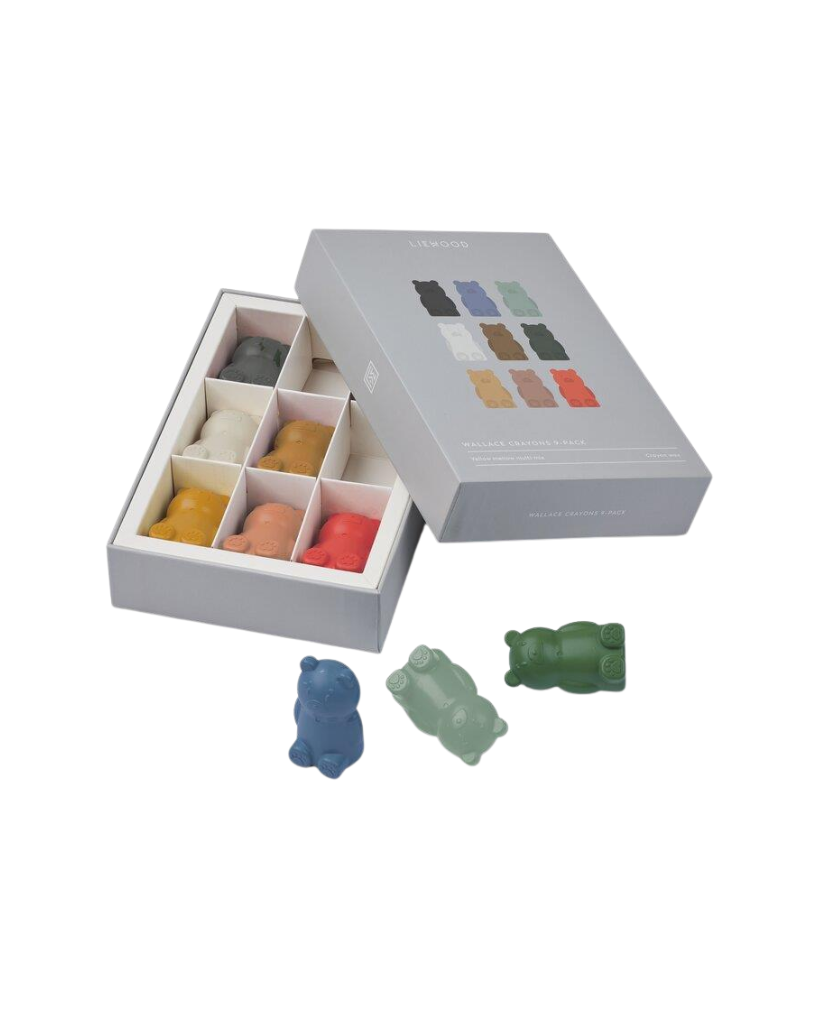 Wallace Bear Shaped Crayon - Pack of 9