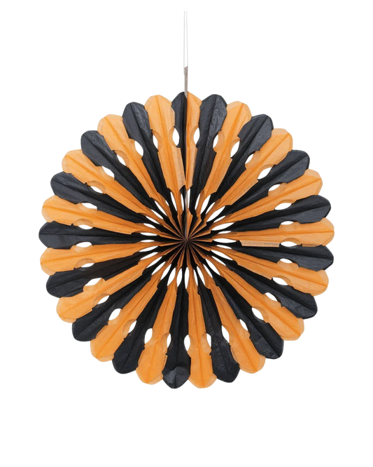 Large Black & Orange Fan