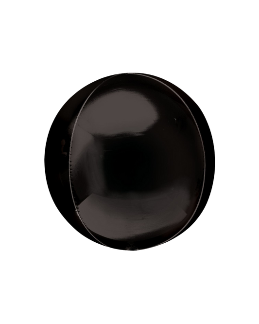 Black orb filled with helium - halloween decorations and balloons