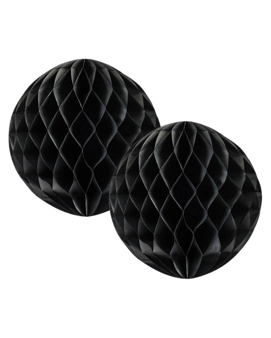 Small Black Honeycomb Ball 2 Pack