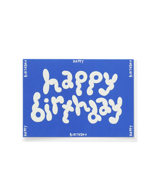 Blue Bubble Happy Birthday Card