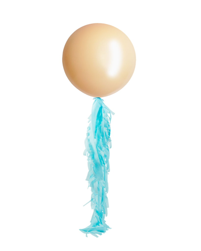 Blush Jumbo Balloon and Fringe Filled with Helium