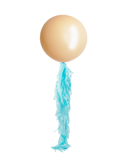 Blush Jumbo Balloon and Fringe Filled with Helium