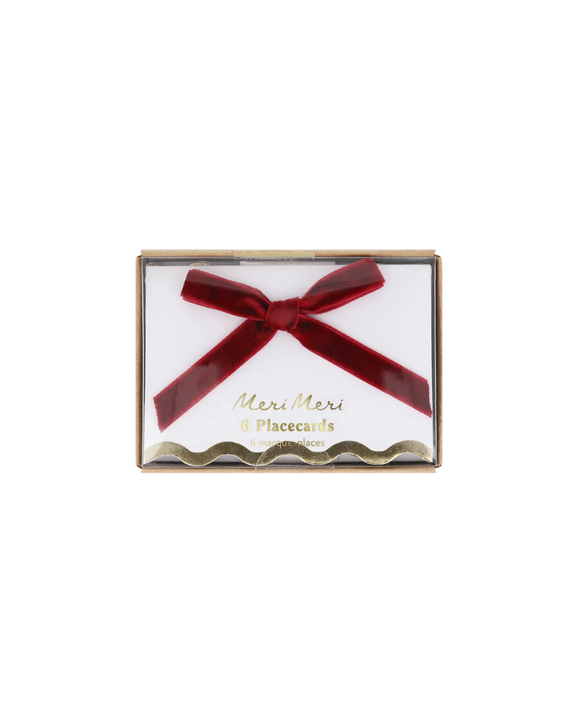 Thanksgiving Velvet Bow Place Cards