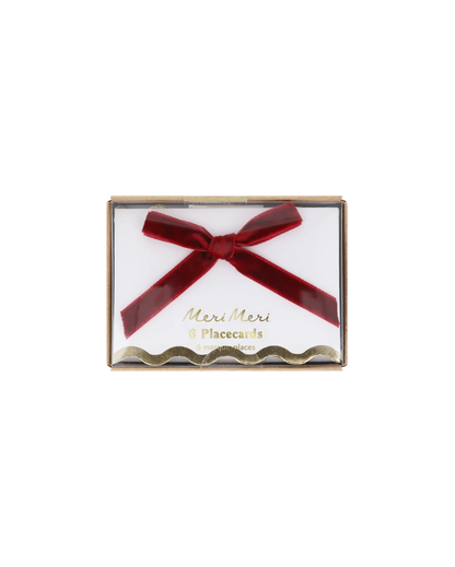 Thanksgiving Velvet Bow Place Cards
