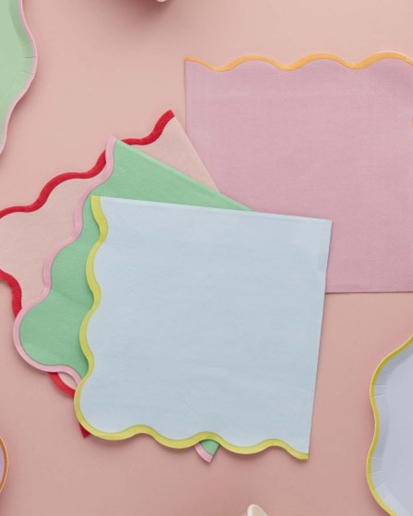 Bright Pastel Wavy Napkins