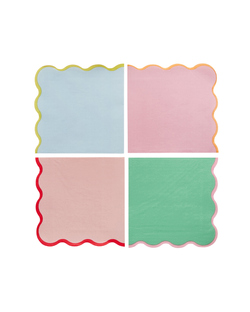 Bright Pastel Wavy Napkins