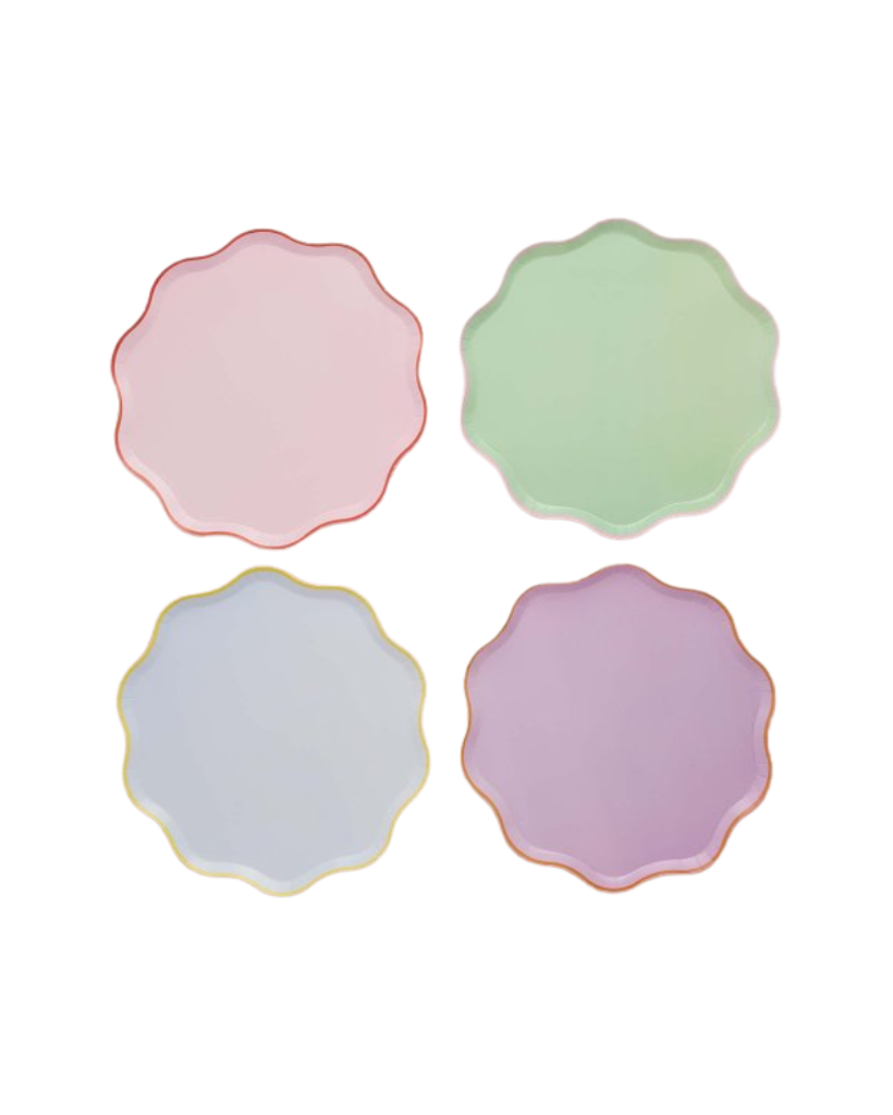 Bright Wavy Paper Plates