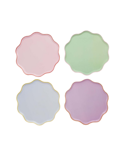 Bright Wavy Paper Plates