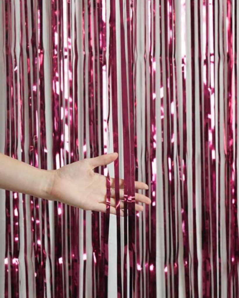 Burgundy Foil Curtain