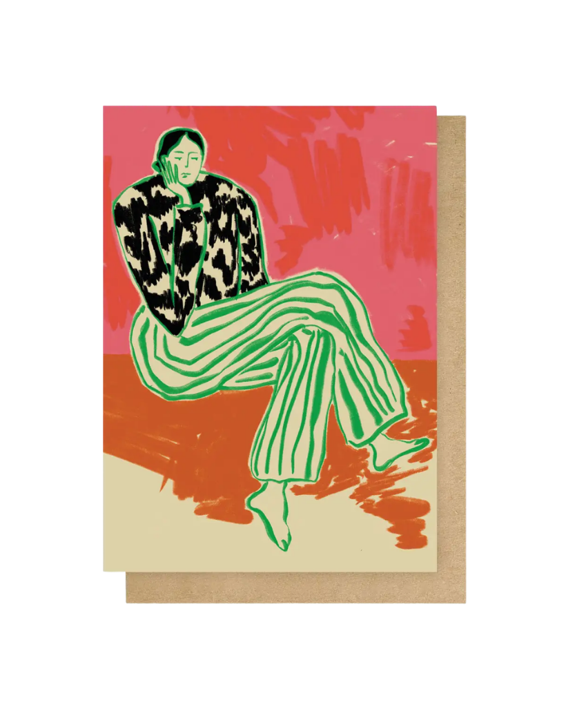 Calm Woman Portrait Greeting Card