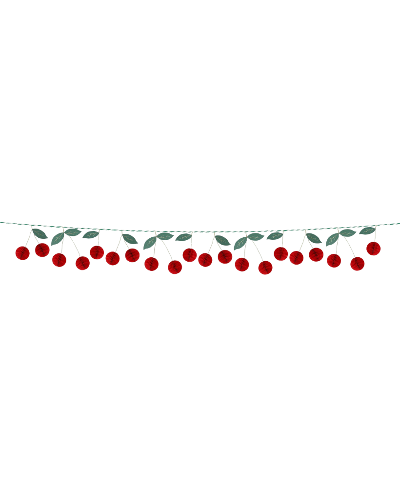 Cherry Honeycomb Garland