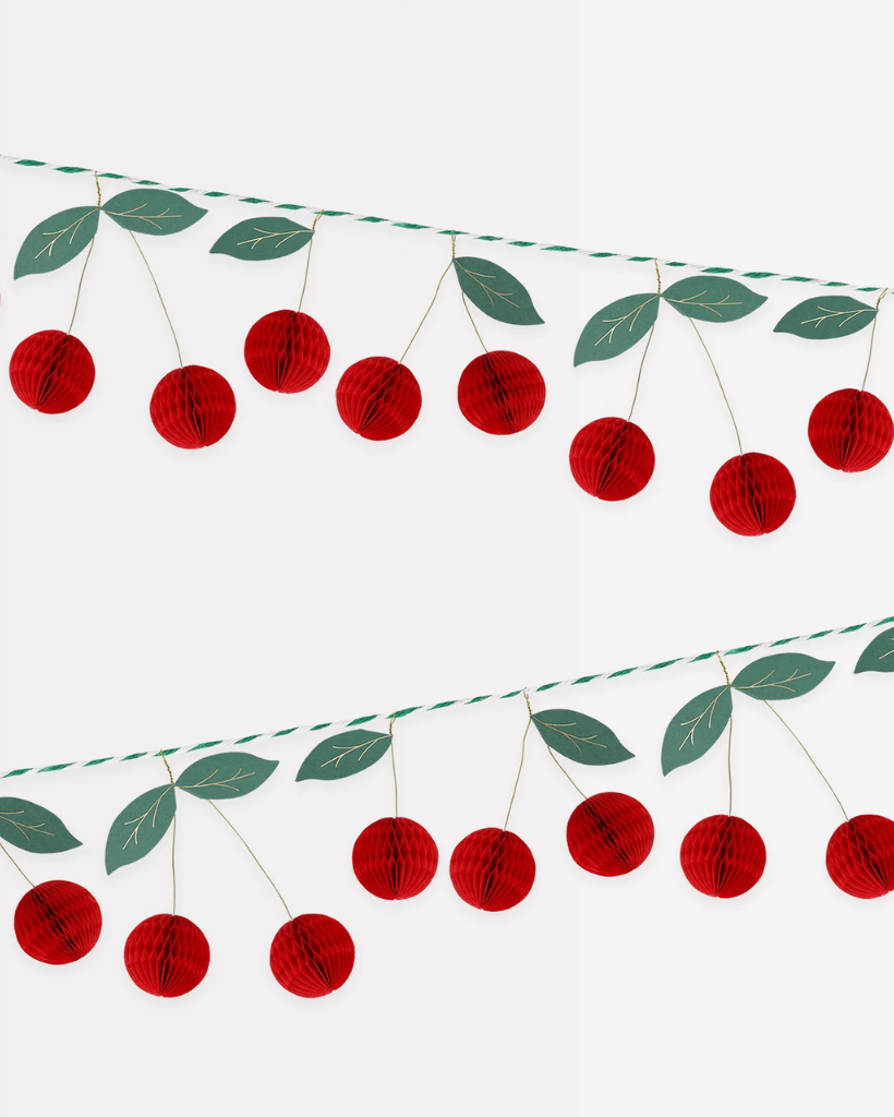 Cherry Honeycomb Garland