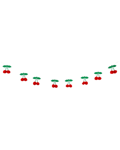 wool and felt cherry garland