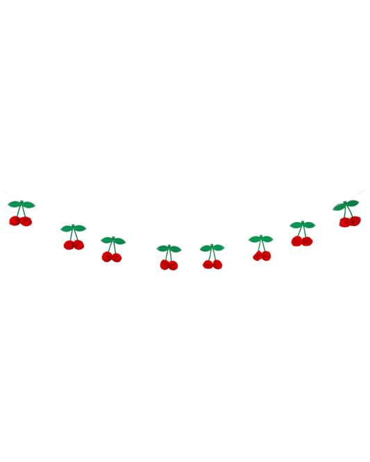 wool and felt cherry garland