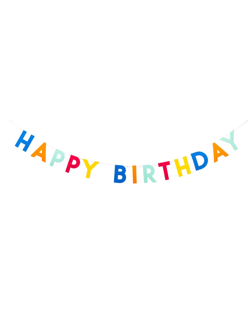 Bright Felt Happy Birthday Banner