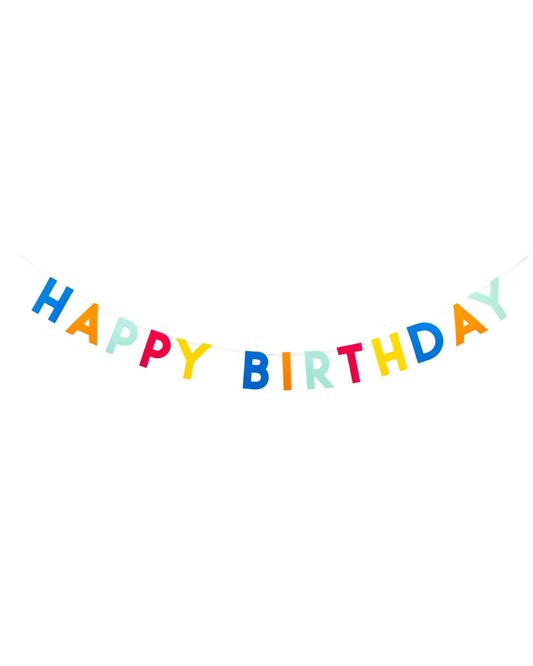 Bright Felt Happy Birthday Banner
