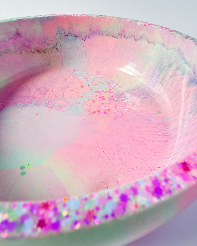 Pastel Rainbow Resin Bowl