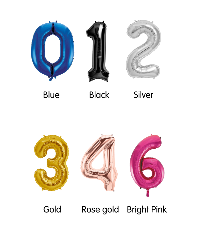 Kingston Balloon Set and Foil Number Filled with Helium