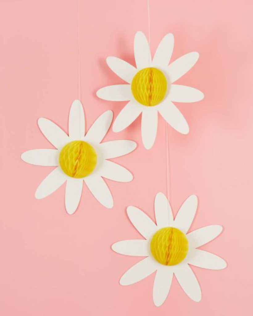 Ditsy Daisy Honeycomb Decorations