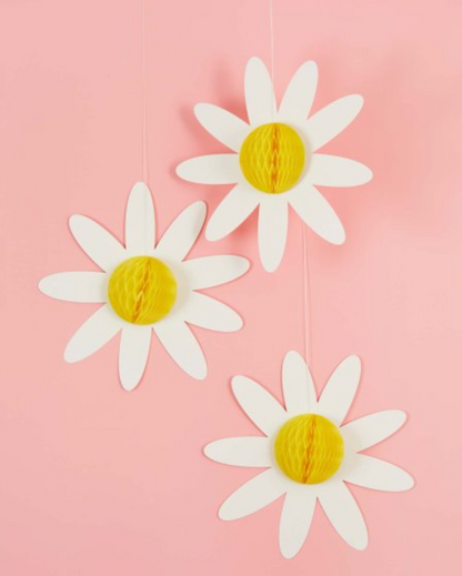 Ditsy Daisy Honeycomb Decorations