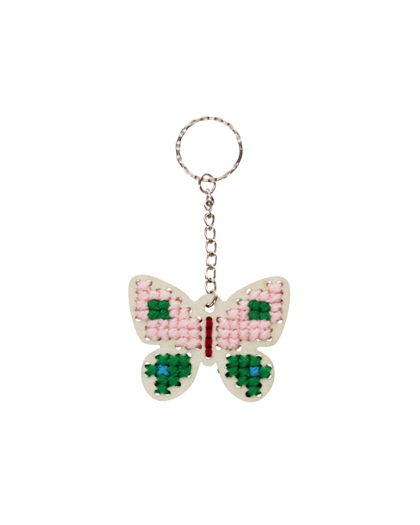 Stitch Your Own Butterfly Keyring