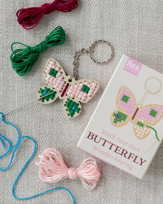 Stitch Your Own Butterfly Keyring