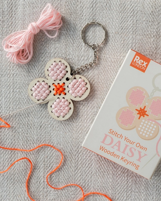 Stitch Your Own Daisy Keyring