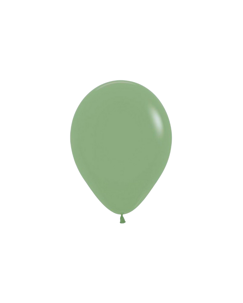 5 Flat Eucalyptus Green Mini Balloons