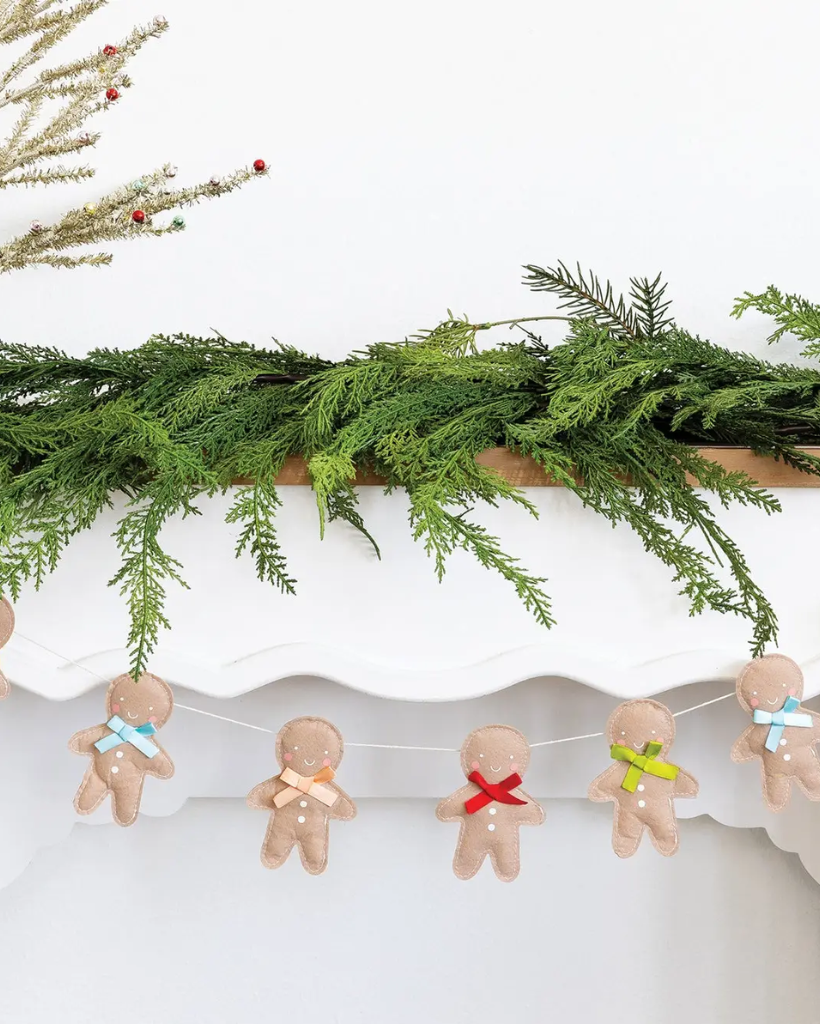 Puffy Felt Gingerbread Man Banner