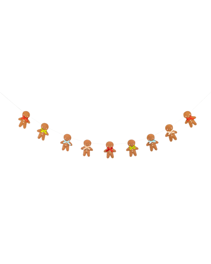 Puffy Felt Gingerbread Man Banner