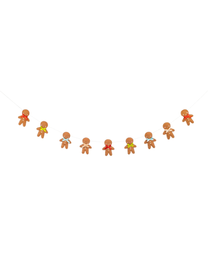 Puffy Felt Gingerbread Man Banner