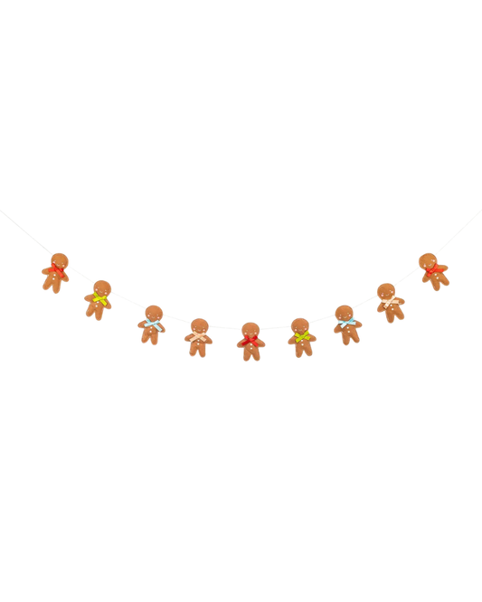 Puffy Felt Gingerbread Man Banner