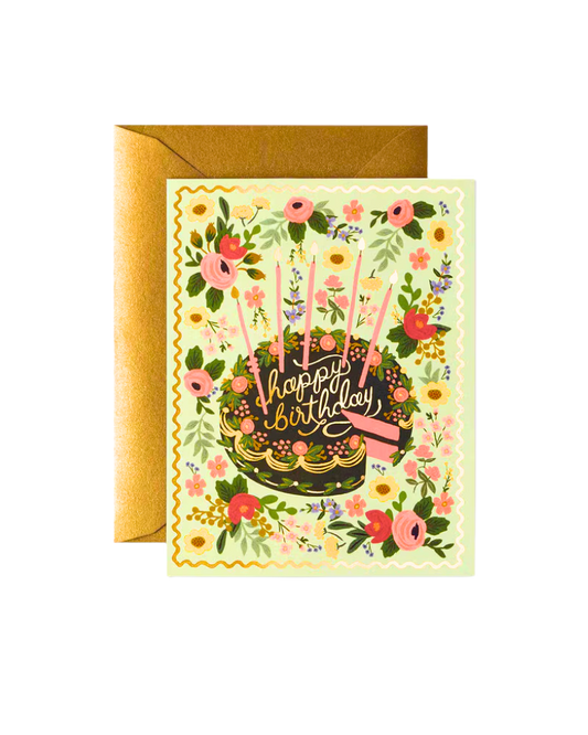 Floral Cake Birthday Card