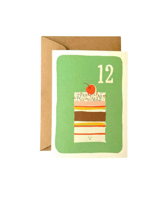 Age 12 Layer Cake Birthday Card