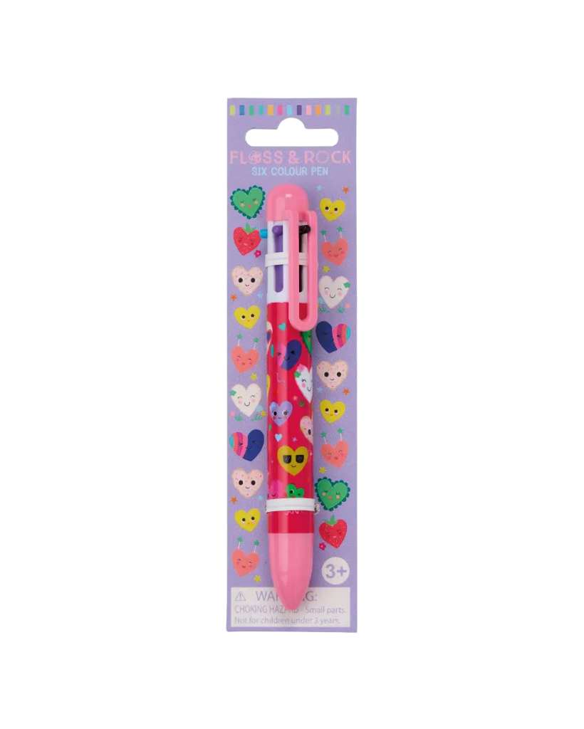 Six Colour Heart Pen
